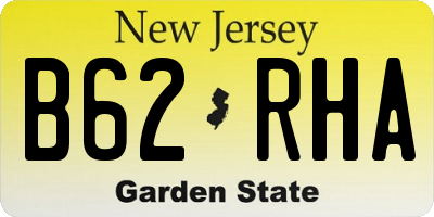 NJ license plate B62RHA