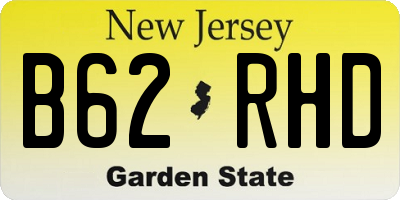 NJ license plate B62RHD