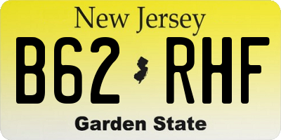 NJ license plate B62RHF