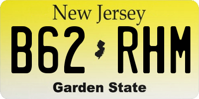 NJ license plate B62RHM