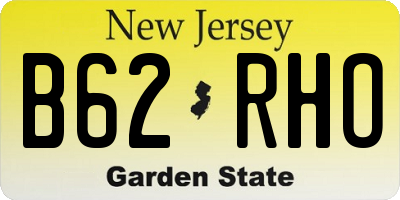 NJ license plate B62RHO