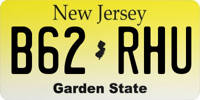 NJ license plate B62RHU