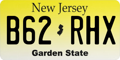 NJ license plate B62RHX