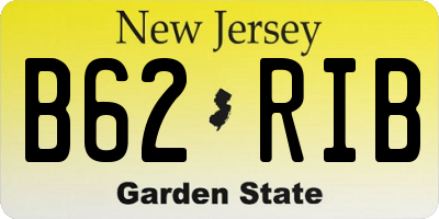 NJ license plate B62RIB