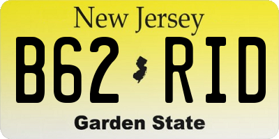 NJ license plate B62RID