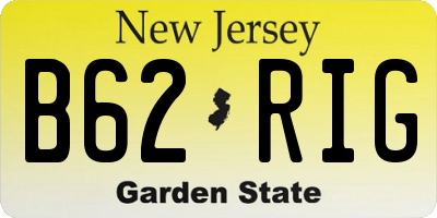 NJ license plate B62RIG