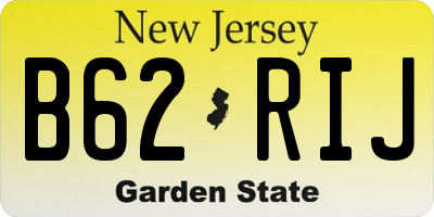 NJ license plate B62RIJ
