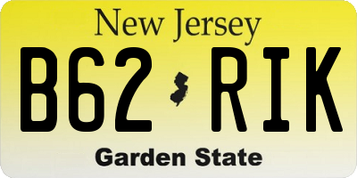 NJ license plate B62RIK