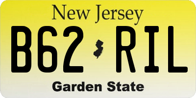 NJ license plate B62RIL