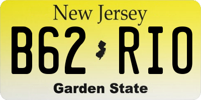 NJ license plate B62RIO