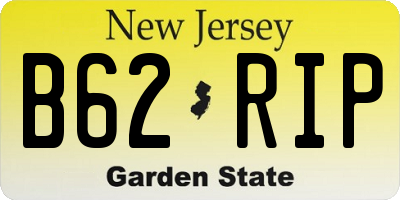 NJ license plate B62RIP