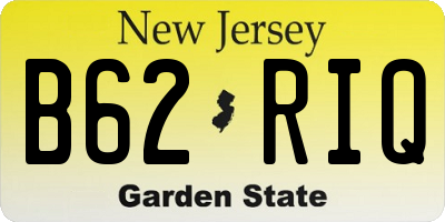 NJ license plate B62RIQ