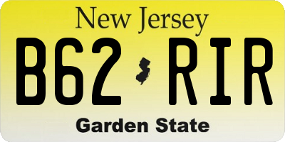 NJ license plate B62RIR