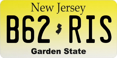 NJ license plate B62RIS