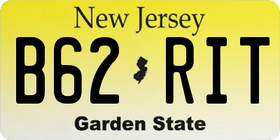 NJ license plate B62RIT
