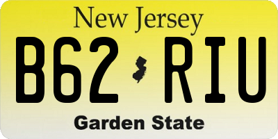NJ license plate B62RIU