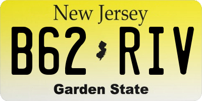 NJ license plate B62RIV