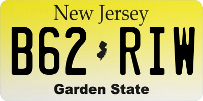 NJ license plate B62RIW