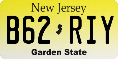 NJ license plate B62RIY