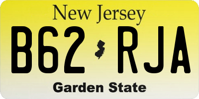 NJ license plate B62RJA