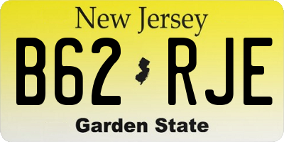 NJ license plate B62RJE
