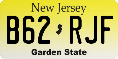 NJ license plate B62RJF