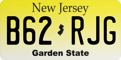 NJ license plate B62RJG
