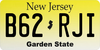 NJ license plate B62RJI