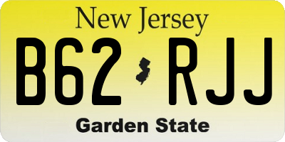 NJ license plate B62RJJ