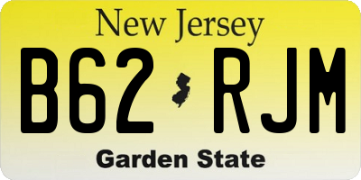 NJ license plate B62RJM