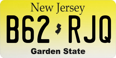 NJ license plate B62RJQ