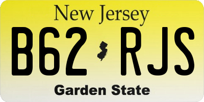 NJ license plate B62RJS
