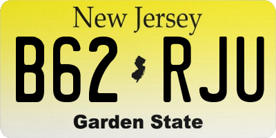 NJ license plate B62RJU