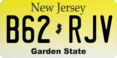 NJ license plate B62RJV