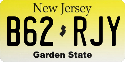 NJ license plate B62RJY