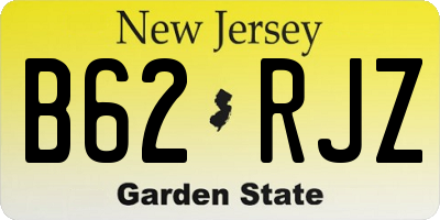 NJ license plate B62RJZ