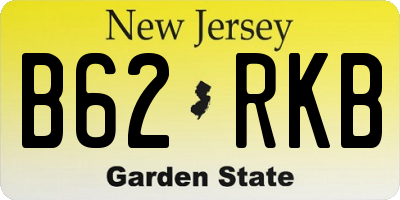 NJ license plate B62RKB