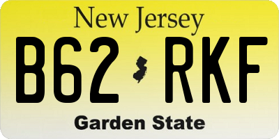 NJ license plate B62RKF