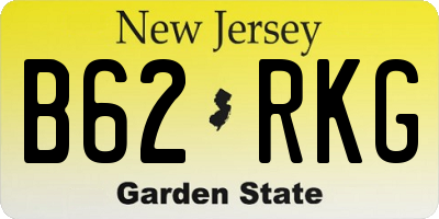 NJ license plate B62RKG