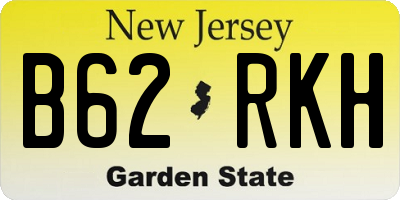 NJ license plate B62RKH