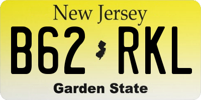 NJ license plate B62RKL
