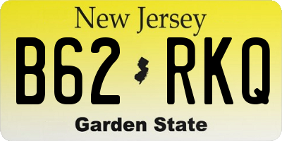 NJ license plate B62RKQ