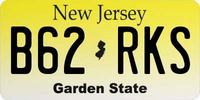 NJ license plate B62RKS