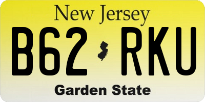 NJ license plate B62RKU