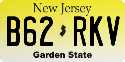 NJ license plate B62RKV