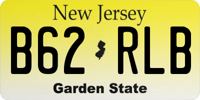 NJ license plate B62RLB