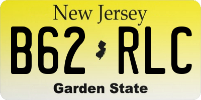 NJ license plate B62RLC