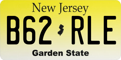 NJ license plate B62RLE