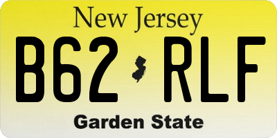 NJ license plate B62RLF