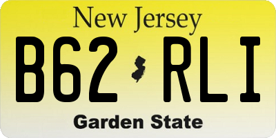 NJ license plate B62RLI
